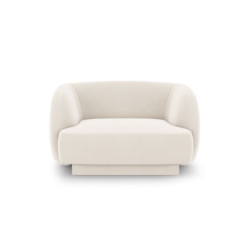 Fauteuils En Tissu Velours Beige Clair