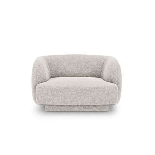 Fauteuils En Tissu Chenille Gris Clair