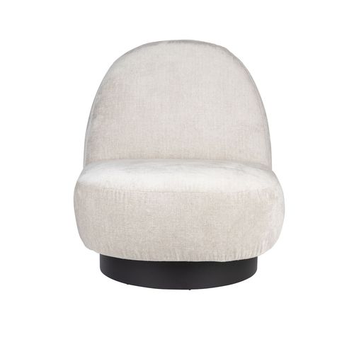Fauteuil Pivotant En Tissu Beige