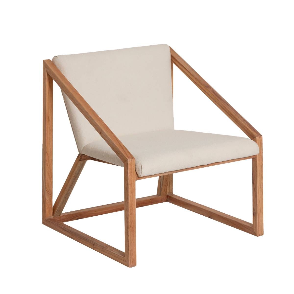 Fauteuil En Bois Blanc 67 Cm