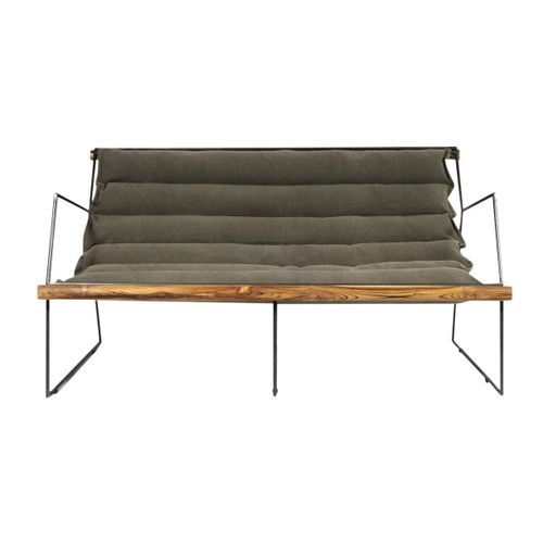 Fauteuil En Tissu Kaki 124.5 Cm