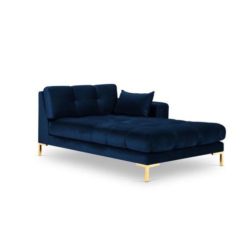 Méridienne Droite 1 Place En Tissu Velours Bleu Roi