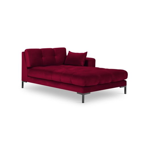 Méridienne Droite 1 Place En Tissu Velours Rouge