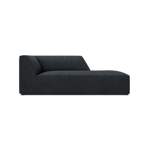 Méridienne Droite 1 Place En Tissu Velours Côtelé Noir