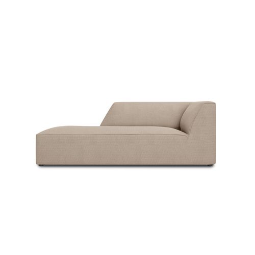Méridienne Gauche 1 Place En Tissu Structurel Beige Foncé