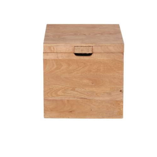Malle Cubique En Bois De Manguier
