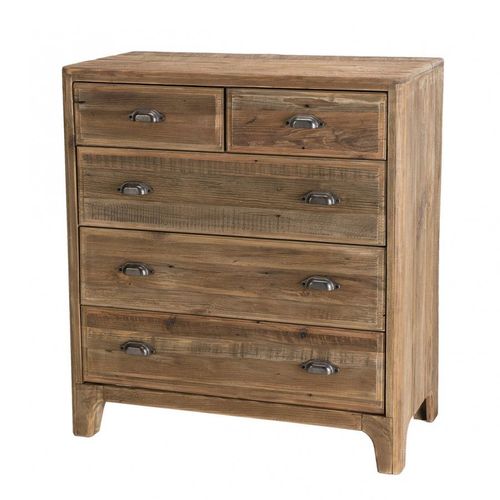 Meuble Chiffonnier 5 Tiroirs En Pin Recyclé