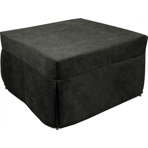 Pouf Transformable En Lit En Tissu Gris