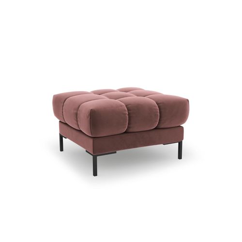 Pouf 1 Place En Tissu Velours Rose