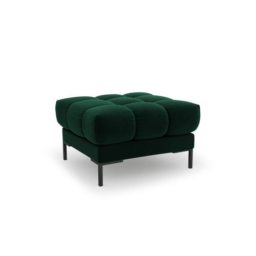 Pouf 1 Place En Tissu Velours Vert Bouteille