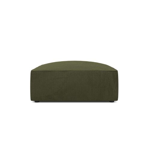 Pouf 1 Place En Tissu Velours Côtelé Vert