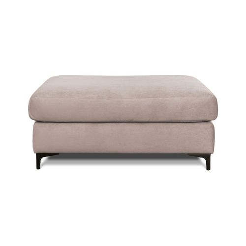 Pouf Salon Velours Beige