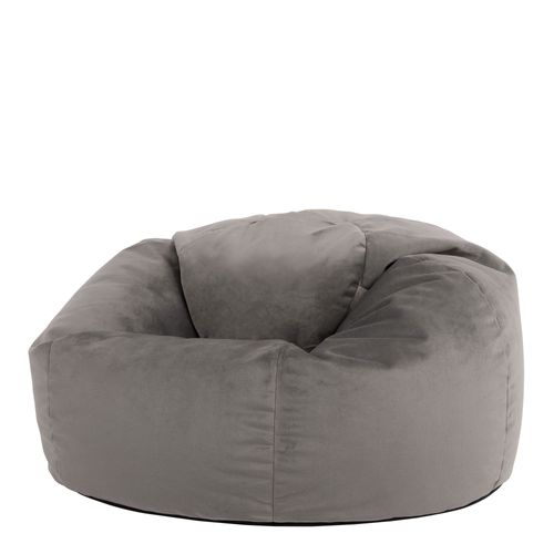 Pouf Velours Gris Anthracite