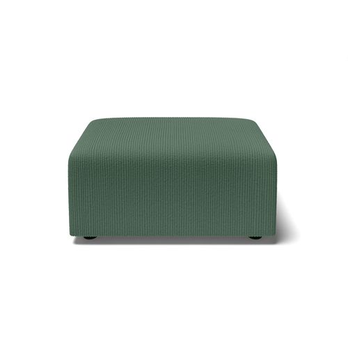 Pouf Carré En Velours Côtelé Vert