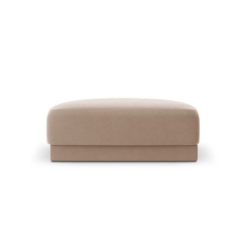 Pouf 1 Place En Tissu Velours Cappuccino