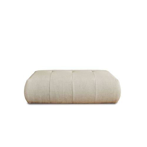 Pouf En Tissu Beige