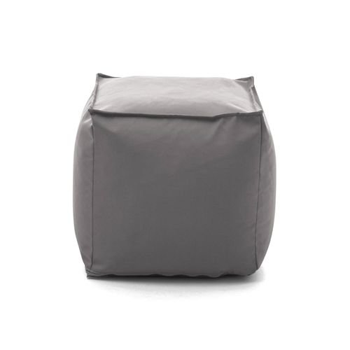 Pouf En Tissu Gris