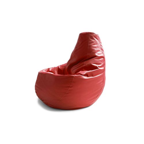 Pouf En Éco-Cuir Rouge