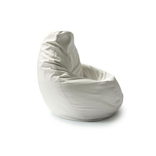 Pouf En Éco-Cuir Blanc