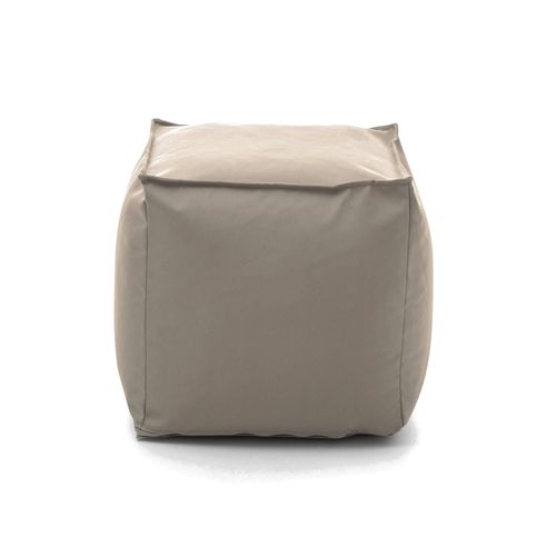 Pouf En Tissu Beige