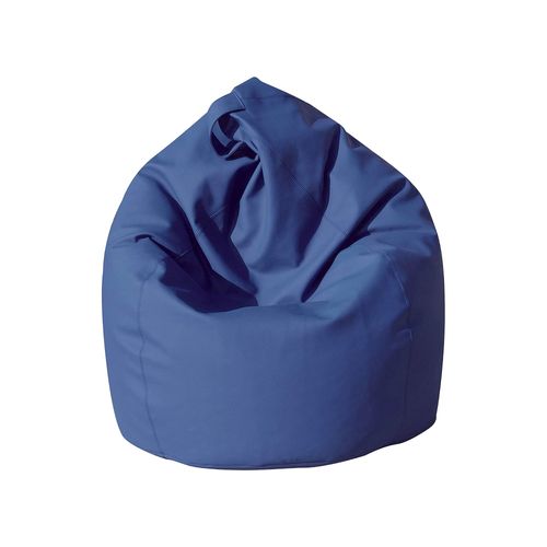 Pouf Élégant En Éco-Cuir Bleu