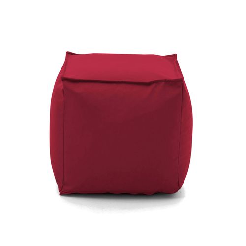 Pouf En Tissu Rouge