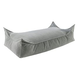 Meowbaby® Pouf En Velours Côtelé Rectangulaire, 60x120x35 Cm, Gris