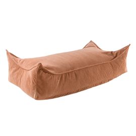 Meowbaby® Pouf En Velours Côtelé Rectangulaire, 60x120x35 Cm, Brique