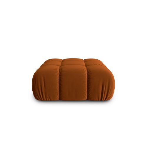 Pouf 1 Place En Tissu Velours Terracotta