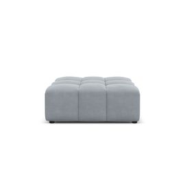 Pouf En Tissu Velours Bleu Clair