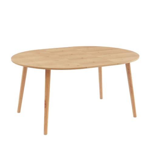 Table Extensible Placage Chêne 120-160cm