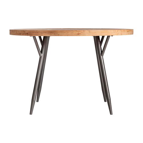 Table Salon En Bois De Sapin, De Couleur Gris, 120x120x78 Cm