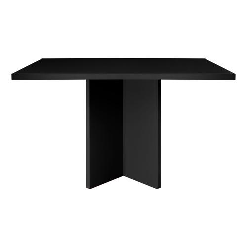 Table À Manger Rectangulaire Laquée En Mdf De 3cm Noire 90x120cm