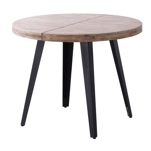 Table Repas Ronde Extensible Bois Marron