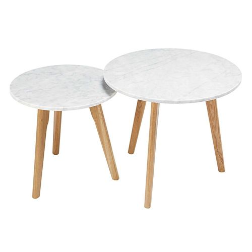 Tables Gigognes En Marbre Et Chêne