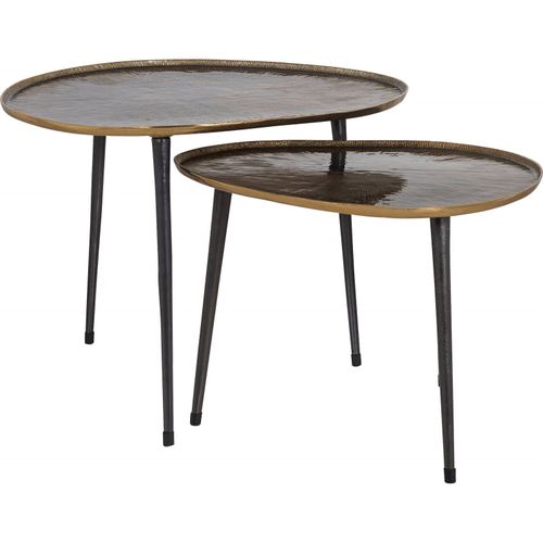 Tables Gigognes Aluminium Or