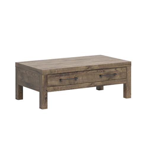 Table Basse 1 Tiroir Panneaux Mdf Naturel