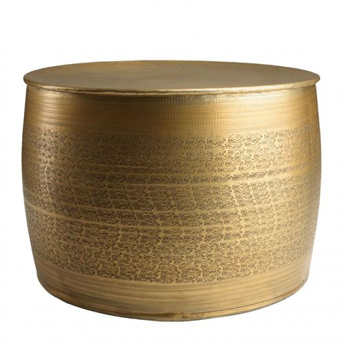 Table Basse Alu Couleur Laiton Pied Motifs Arabesques