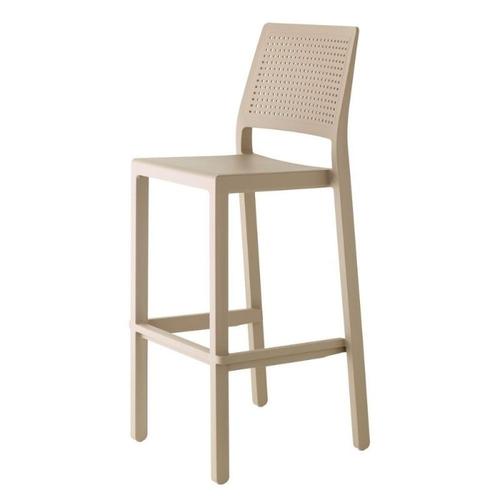 Tabouret Design En Plastique Taupe