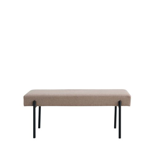 Banc En Tissu Et Métal L100cm Taupe