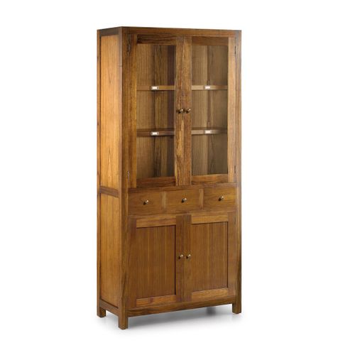 Vitrine En Bois Marron, H 190 Cm