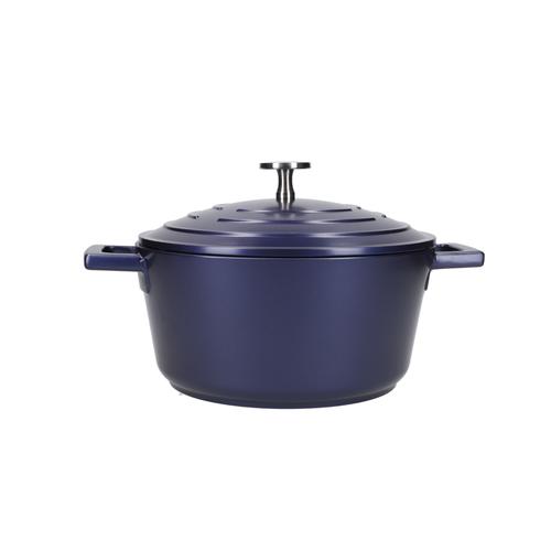 Cocotte 2.5l En Fonte D'aluminium Bleu 21 X 27.9 X 14.8