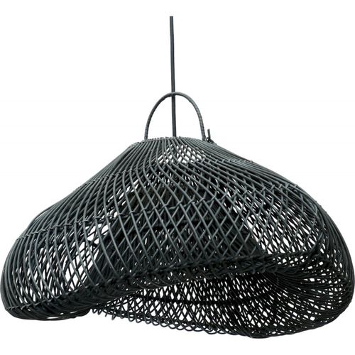 Abat-jour Rotin Noir 60x60x35 cm