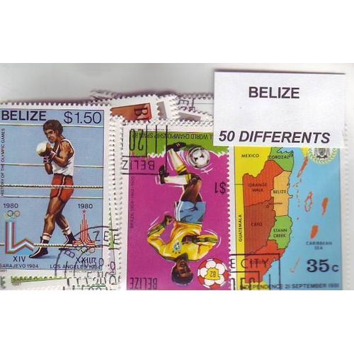 Belize - Lot De 50 Timbres Differents -