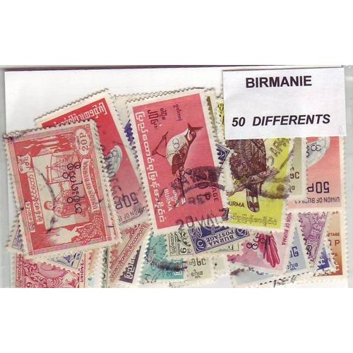 Birmanie - Lot De 50 Timbres Differents -