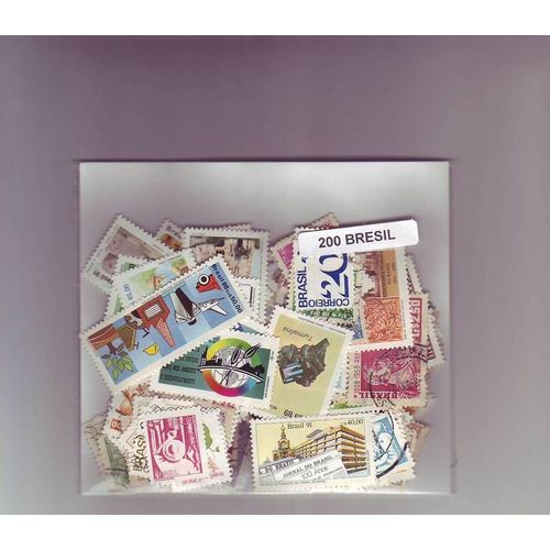 Bresil - Lot De 200 Timbres Differents