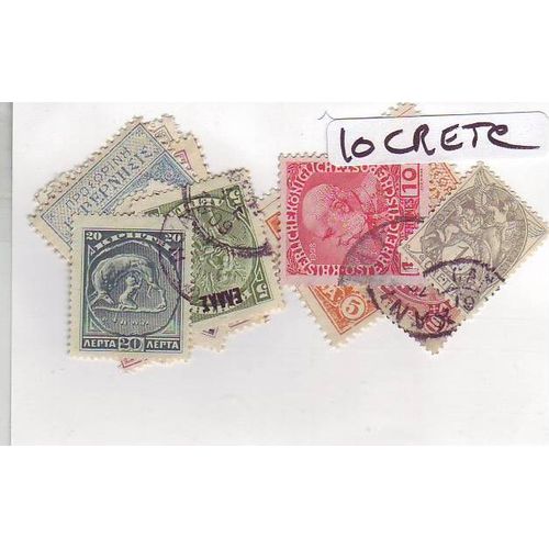 Crete - Lot De 10 Timbres Differents