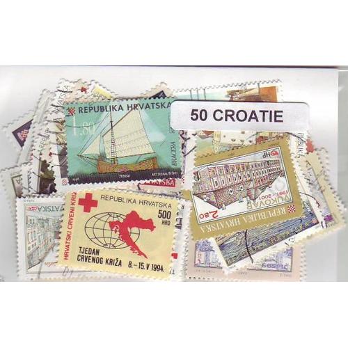 Croatie - Lot De 50 Timbres Differents