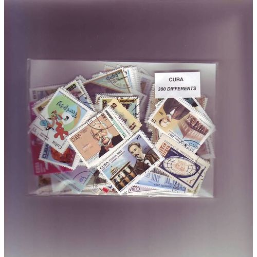 Cuba - Lot De 300 Timbres Differents