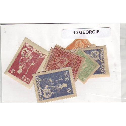 Georgie - Lot De 10 Timbres Differents
